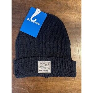 Columbia Beanie Hat Cap Fold Over Size YOUTH O/S Stretch Boys Blue